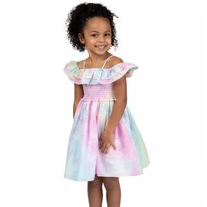 Bonnie Jean Tie-Dye Off-The-Shoulder Dress, Size 5